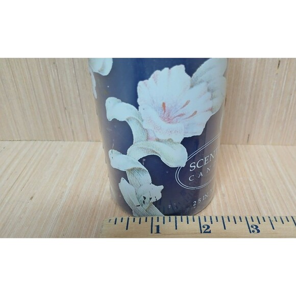 American Greetings Scented Large Pillar Candle Vintage Blue 6" MADE IN USA - Picture 9 of 9